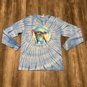 Vintage Grateful Dead Shirt Mens M Tie Dye Skeleton Snowboard Graphic 2006